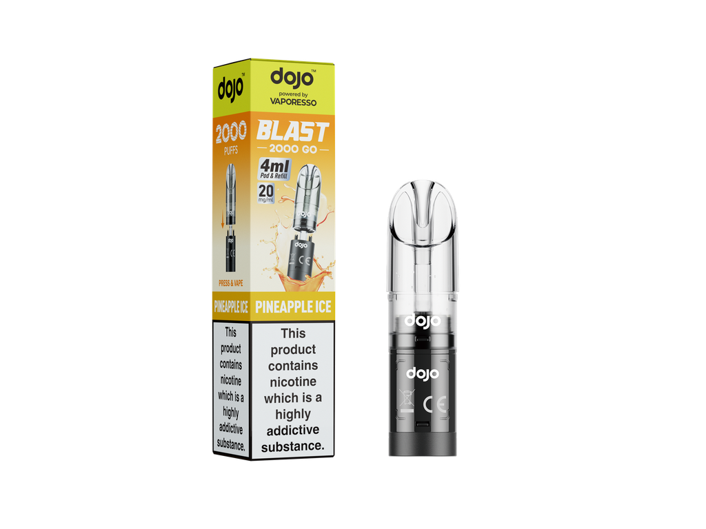 Vaporesso Dojo Blast 2000 Go Transparent Pod - Pineapple Ice 20MG