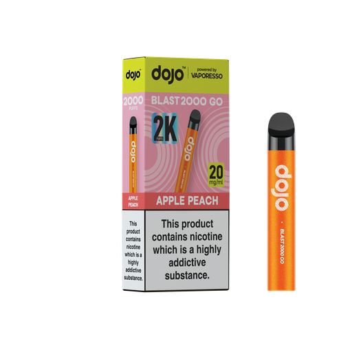 [VAPDBL2000GPK-AP20MG] Vaporesso Dojo Blast 2000 Go Pod Kit - Apple Peach 20MG 