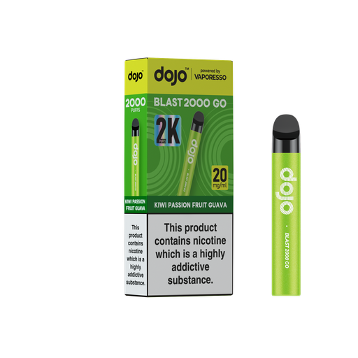 [VAPDBL2000GPK-KPFG20MG] Vaporesso Dojo Blast 2000 Go Pod Kit - Kiwi Passion Fruit Guava 20MG 