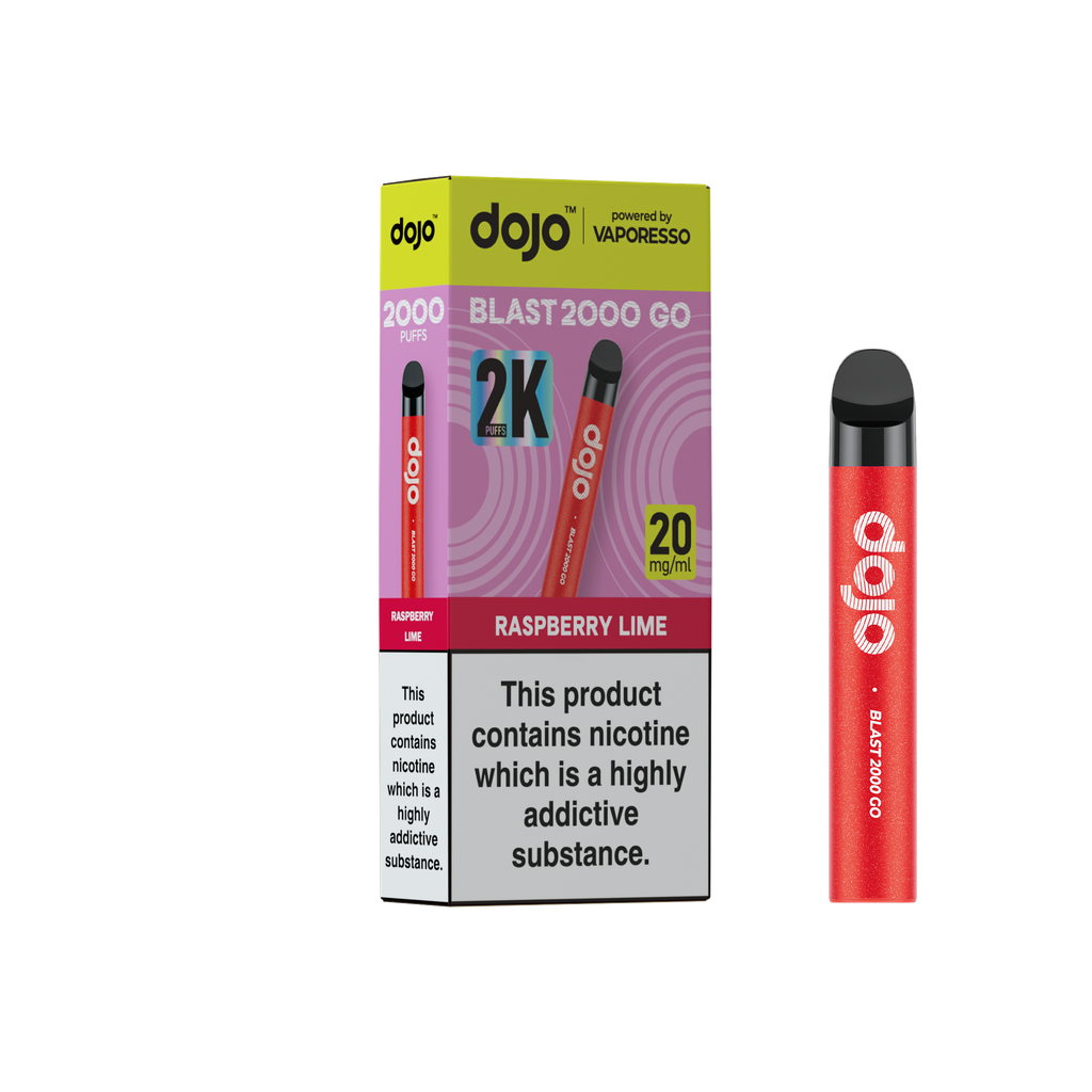 Vaporesso Dojo Blast 2000 Go Pod Kit - Raspberry Lime 20MG 