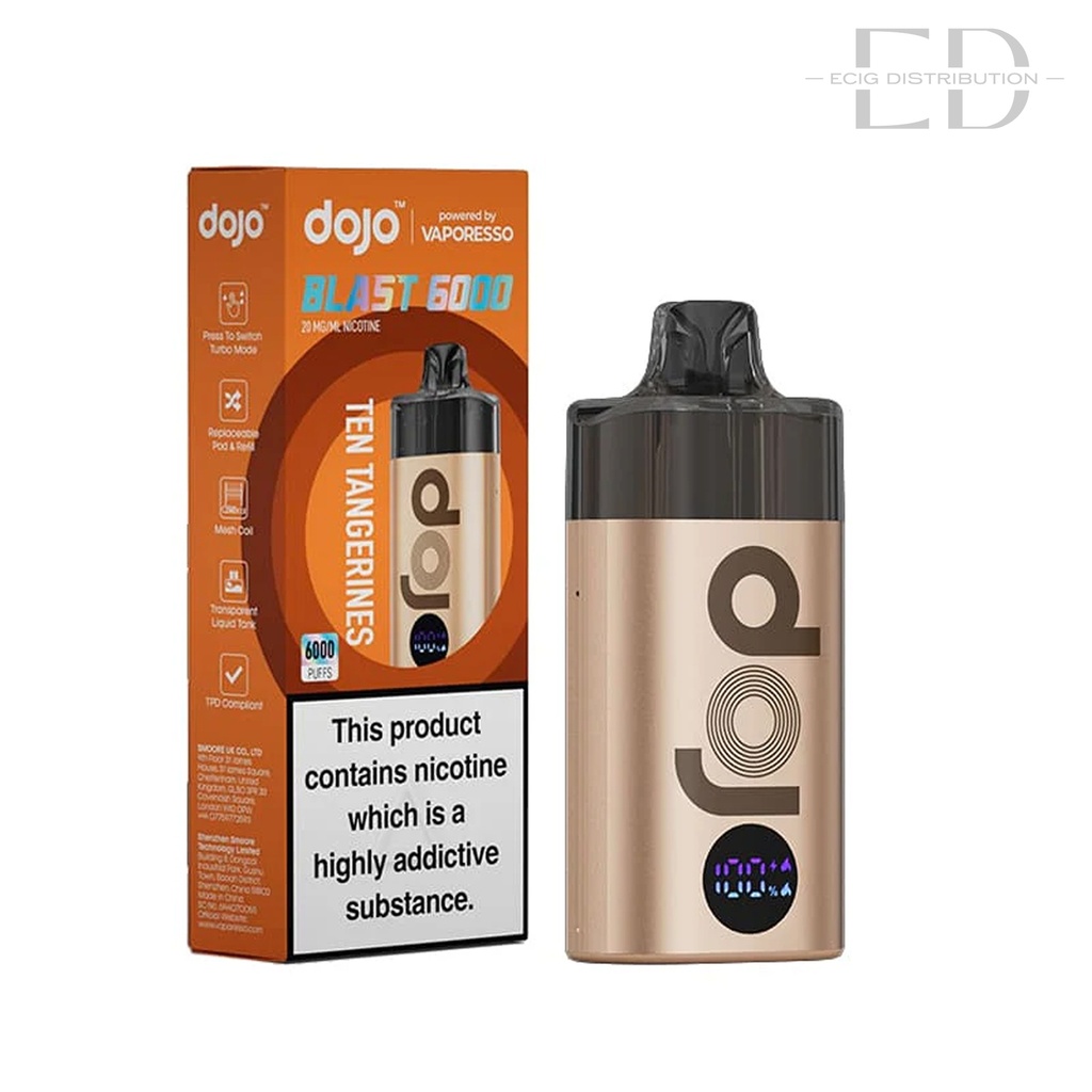 Vaporesso Dojo Blast 6000 Pod Kit - Ten Tangerines 20MG