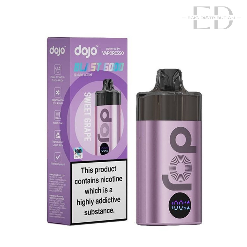 Vaporesso Dojo Blast 6000 Pod Kit - Sweet Grape 20MG
