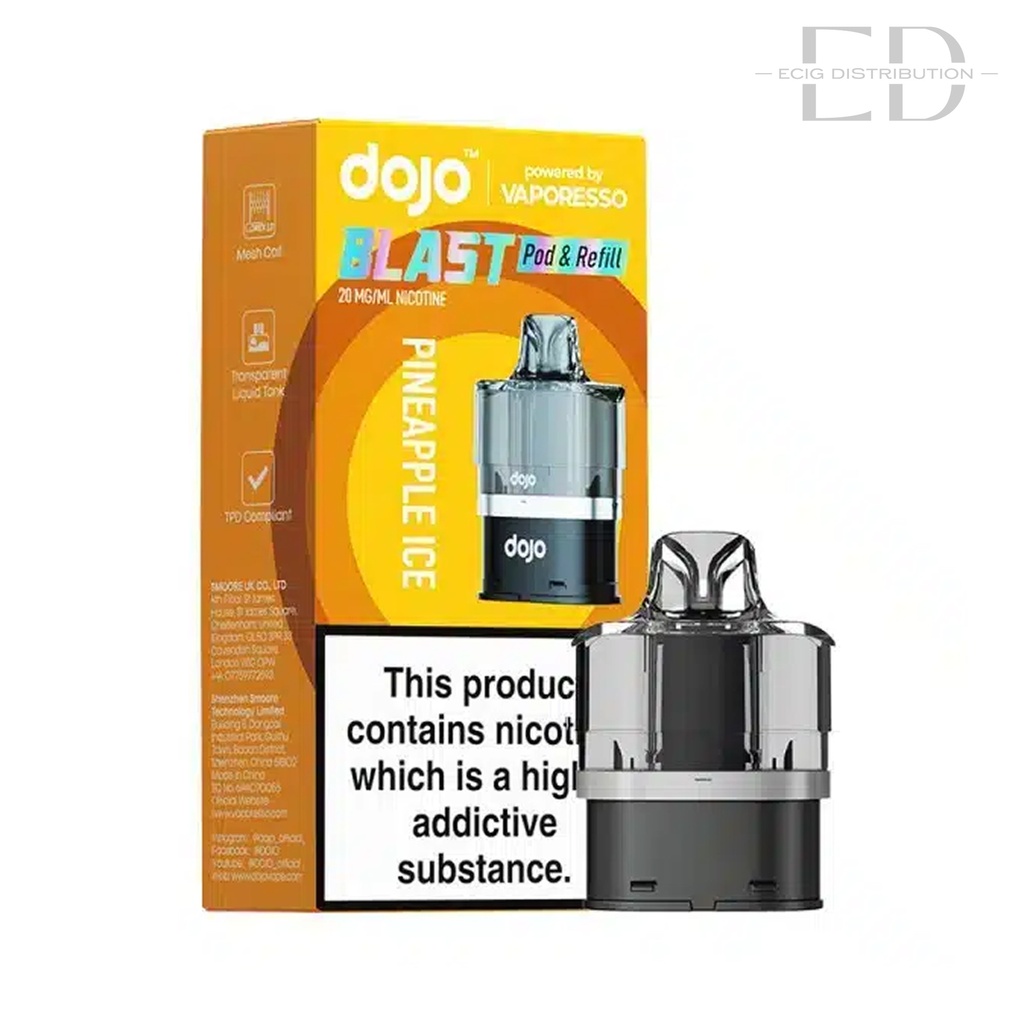 Vaporesso Dojo Blast 6000 Refillable Pod - Pineapple Ice 20MG 