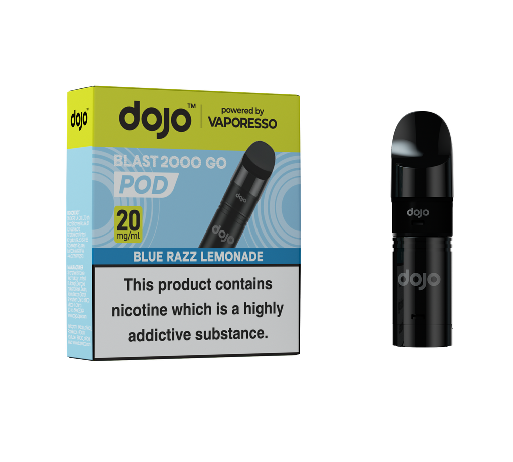 Vaporesso Dojo Blast 2000 Go Refillable Pod - Blue Razz Lemonade 20MG 