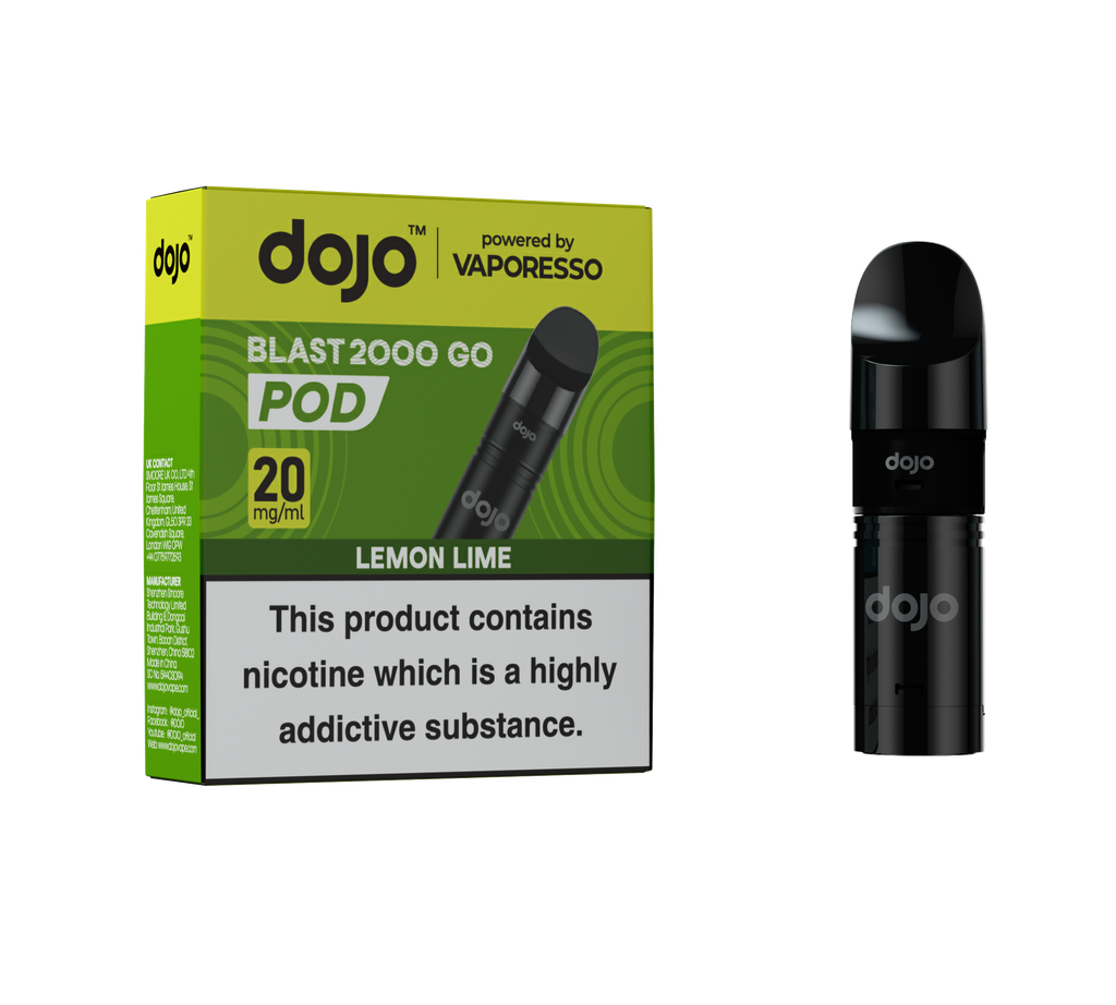 Vaporesso Dojo Blast 2000 Go Refillable Pod - Lemon Lime 20MG 