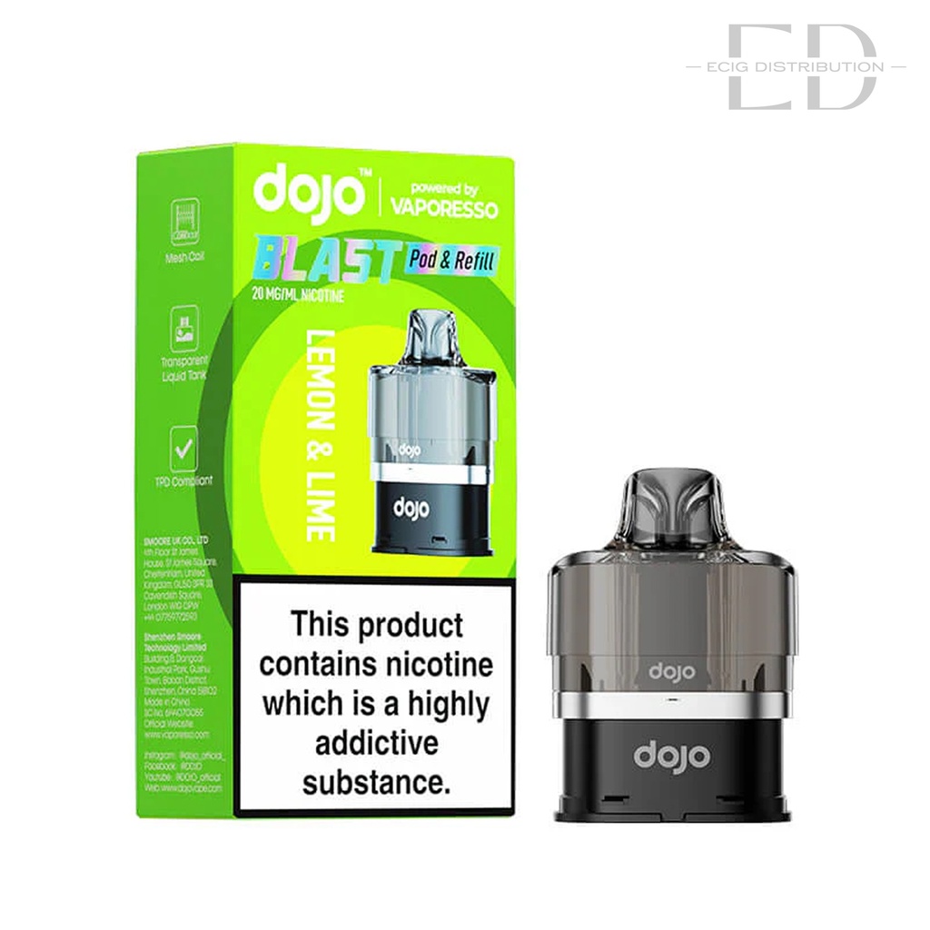 Vaporesso Dojo Blast 6000 Refillable Pod - Lemon & Lime 20MG 