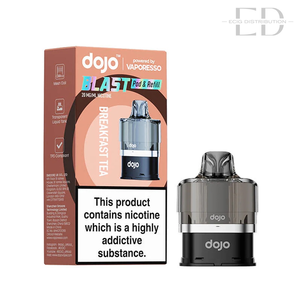 Vaporesso Dojo Blast 6000 Refillable Pod - Breakfast Tea 20MG 