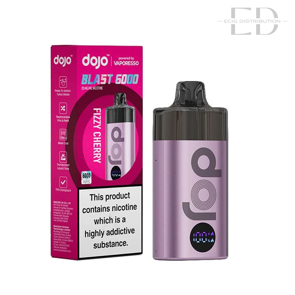 Vaporesso Dojo Blast 6000 Pod Kit - Fizzy Cherry 20MG