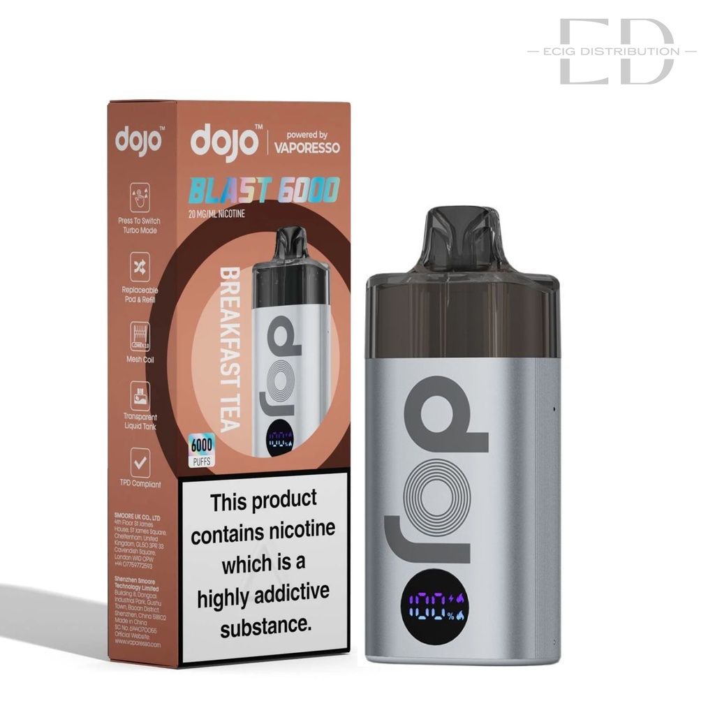 Vaporesso Dojo Blast 6000 Pod Kit - Breakfast Tea 20MG