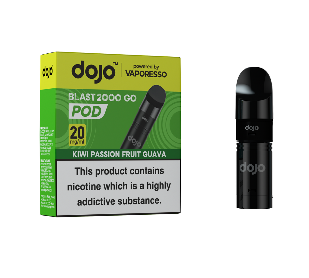 Vaporesso Dojo Blast 2000 Go Refillable Pod - Kiwi Passion Fruit Guava 20MG 