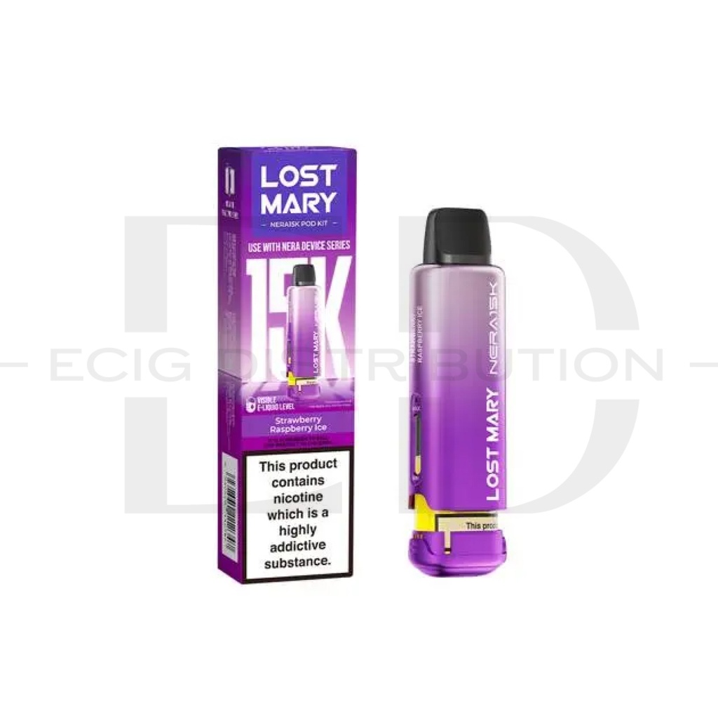 Lost Mary Nera 15K Refillable Pod - Strawberry Raspberry Ice