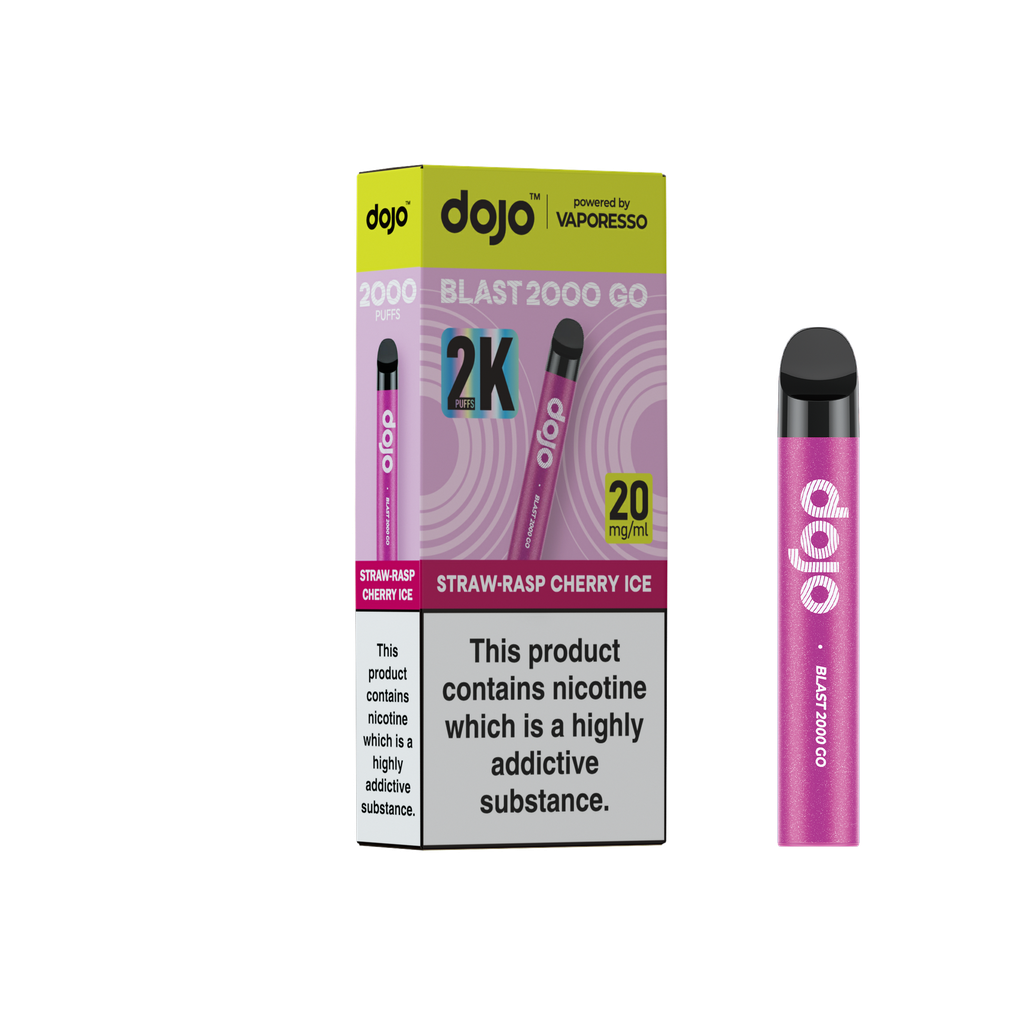 Vaporesso Dojo Blast 2000 Go Pod Kit - Strawberry Raspberry Cherry Ice 20MG 