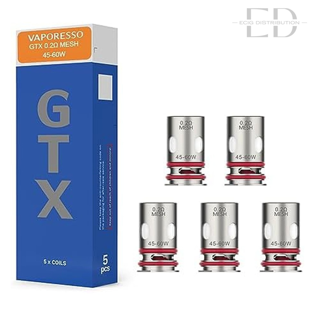 Vaporesso GTX Dual Mesh Coil 5Pcs/Pack - 0.2 Ohm