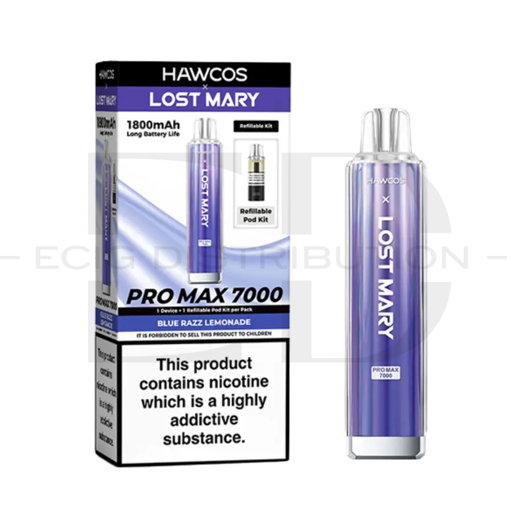 Lost Mary Hawcos Pro Max 7000 Pod Kit - Blue Razz Lemonade 