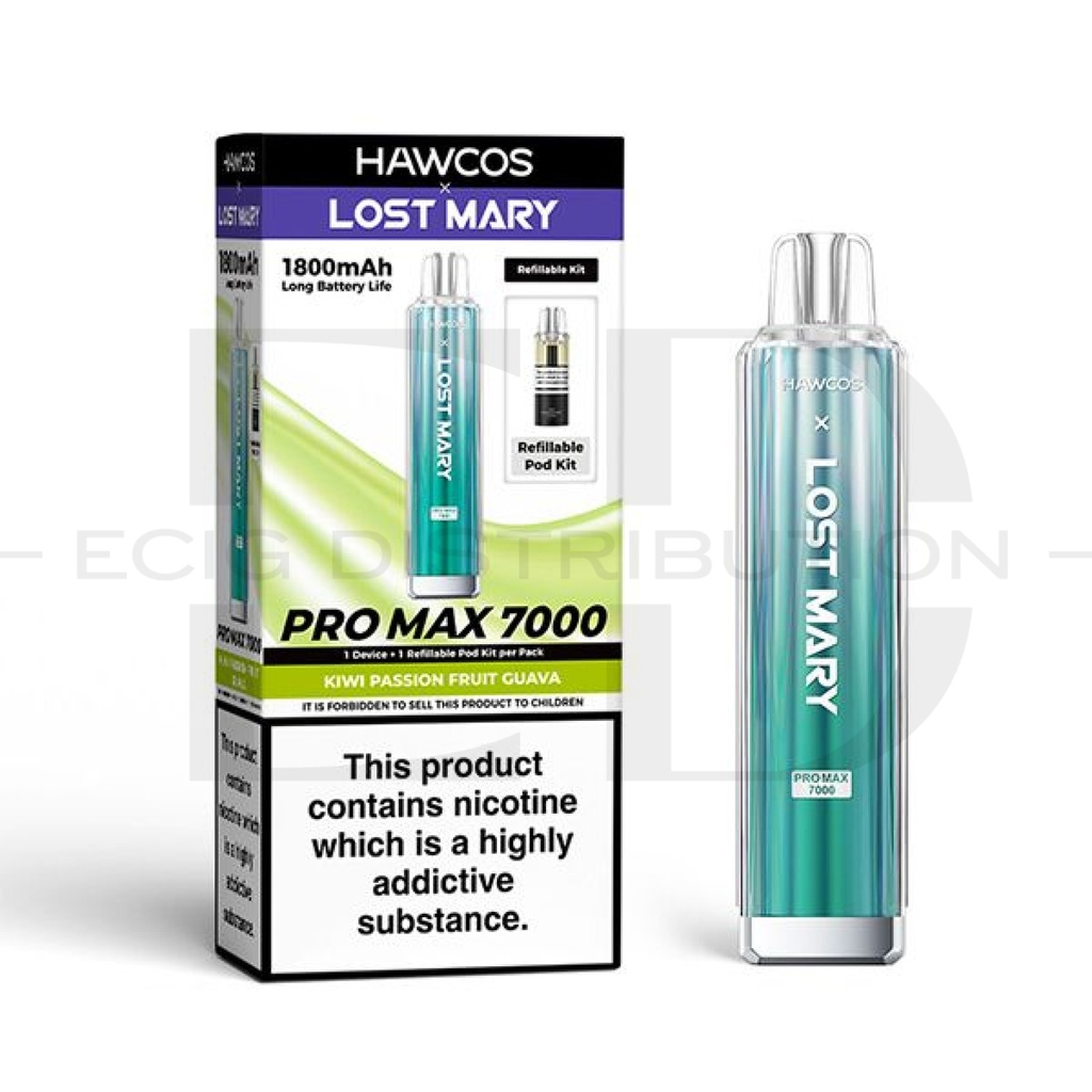 Lost Mary Hawcos Pro Max 7000 Pod Kit - Kiwi Passion Fruit Guava 
