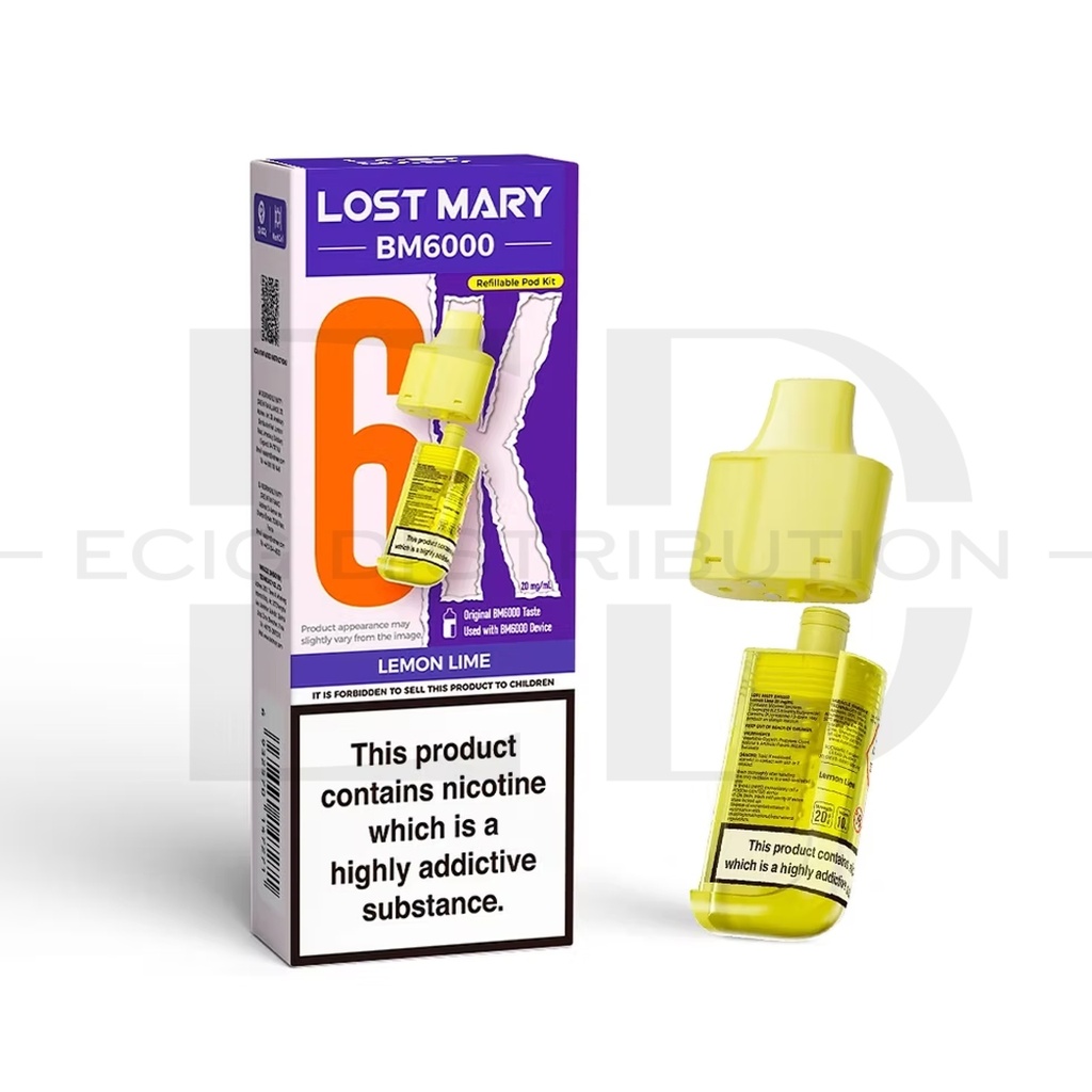 Lost Mary BM6000 Refillable Pod - Lemon Lime 