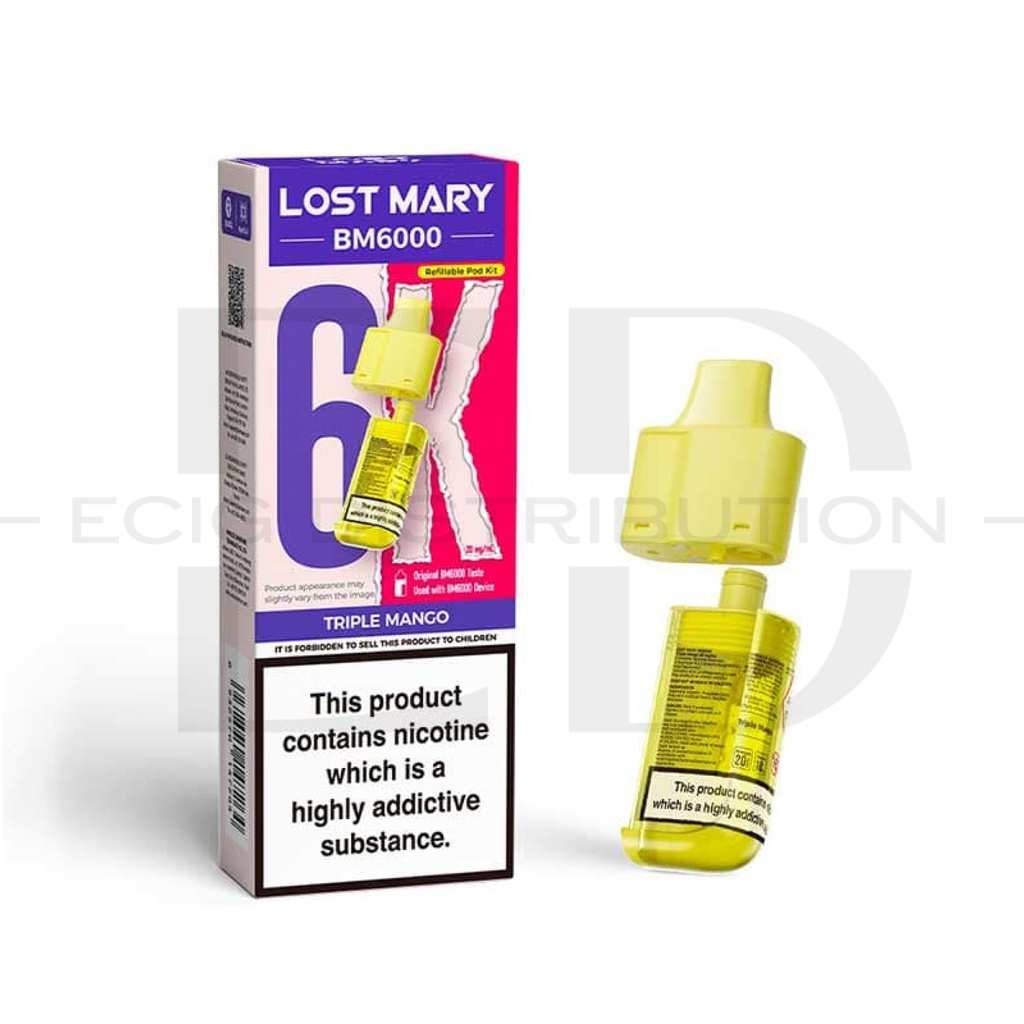 Lost Mary BM6000 Refillable Pod - Triple Mango 