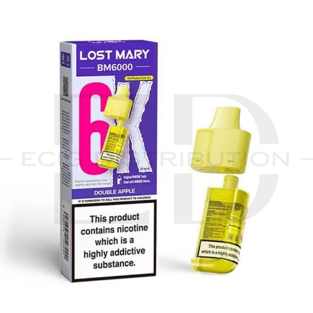 Lost Mary BM6000 Refillable Pod - Double Apple 