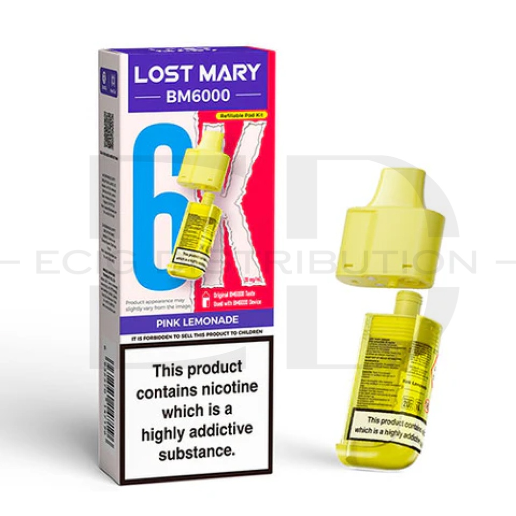 Lost Mary BM6000 Refillable Pod - Pink Lemonade 