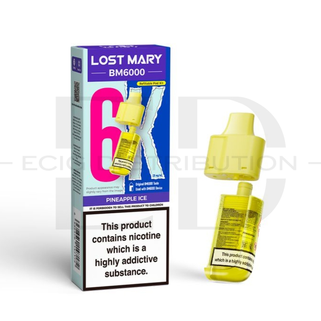Lost Mary BM6000 Refillable Pod - Pineapple Ice 