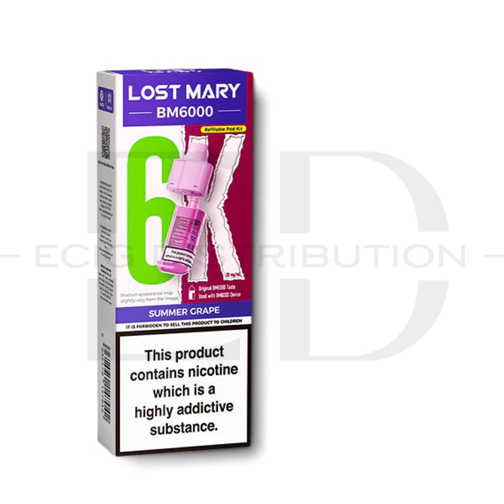 Lost Mary BM6000 Refillable Pod - Summer Grape 