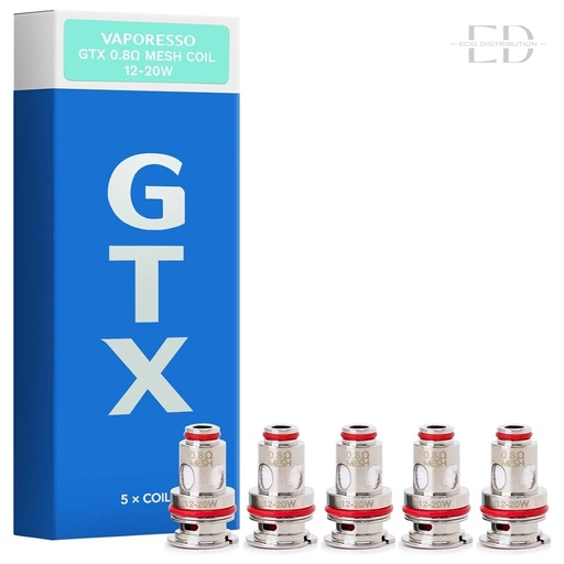 [VAPGMEC5Pcs/Pack-0.8OHM] Vaporesso GTX Mesh Coil 5Pcs/Pack - 0.8 Ohm 