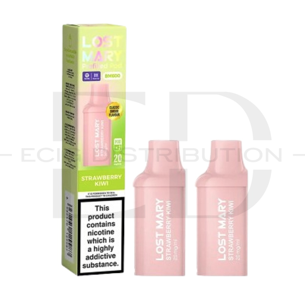 Lost Mary BM600 Refillable Pod 2Pcs/Pack - Strawberry Kiwi
