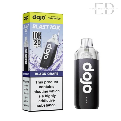 [VAPDBL10KPK-BG20MG] Vaporesso Dojo Blast 10K Pod Kit - Black Grape 20MG