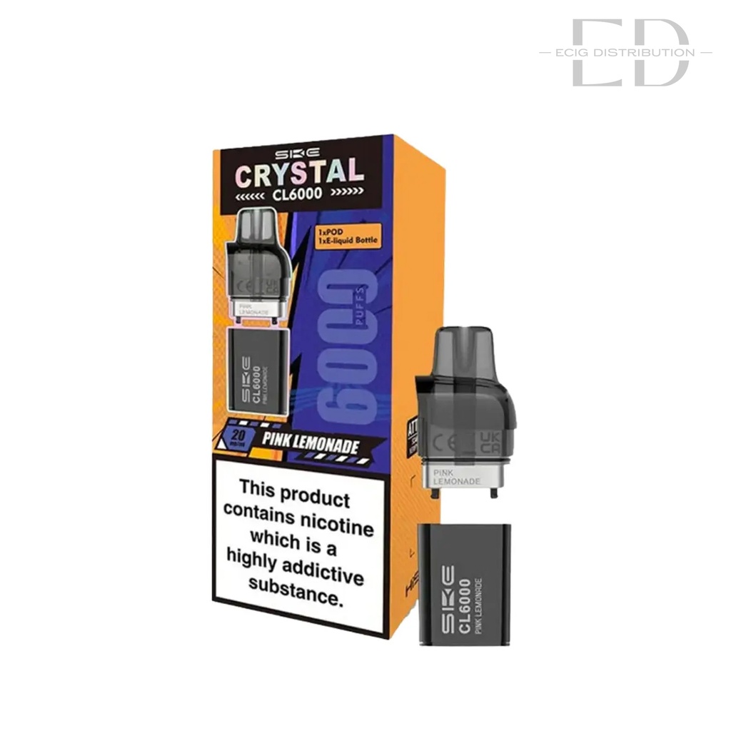 SKE Crystal CL6000 Refillable Pod - Pink Lemonade 