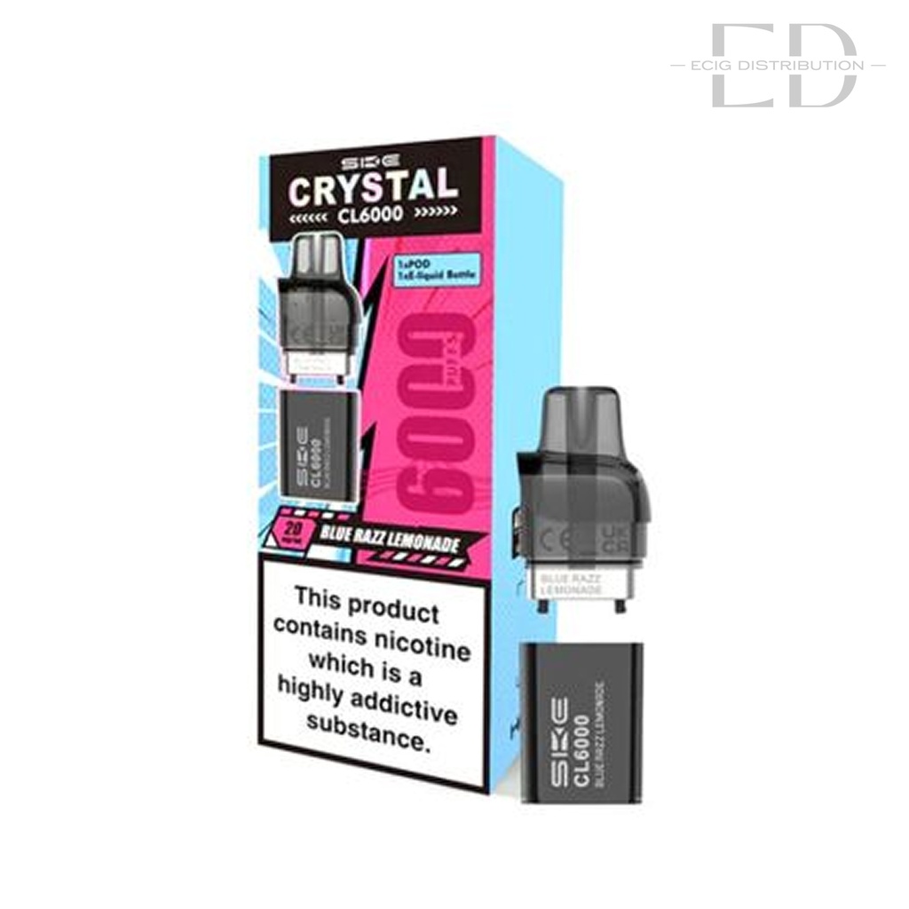 SKE Crystal CL6000 Refillable Pod - Blue Razz Lemonade
